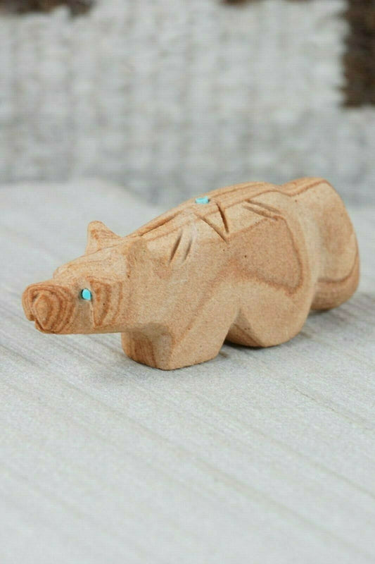 Wolf Zuni Fetish Carving - Brandon Phillips - High Lonesome Trading