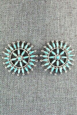 Turquoise & Sterling Silver Earrings - Amy Peynetsa