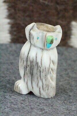 Owl Zuni Fetish Carving - Brandon Phillips - High Lonesome Trading