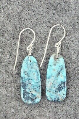 Turquoise & Sterling Silver Earrings - Lester Abeyta