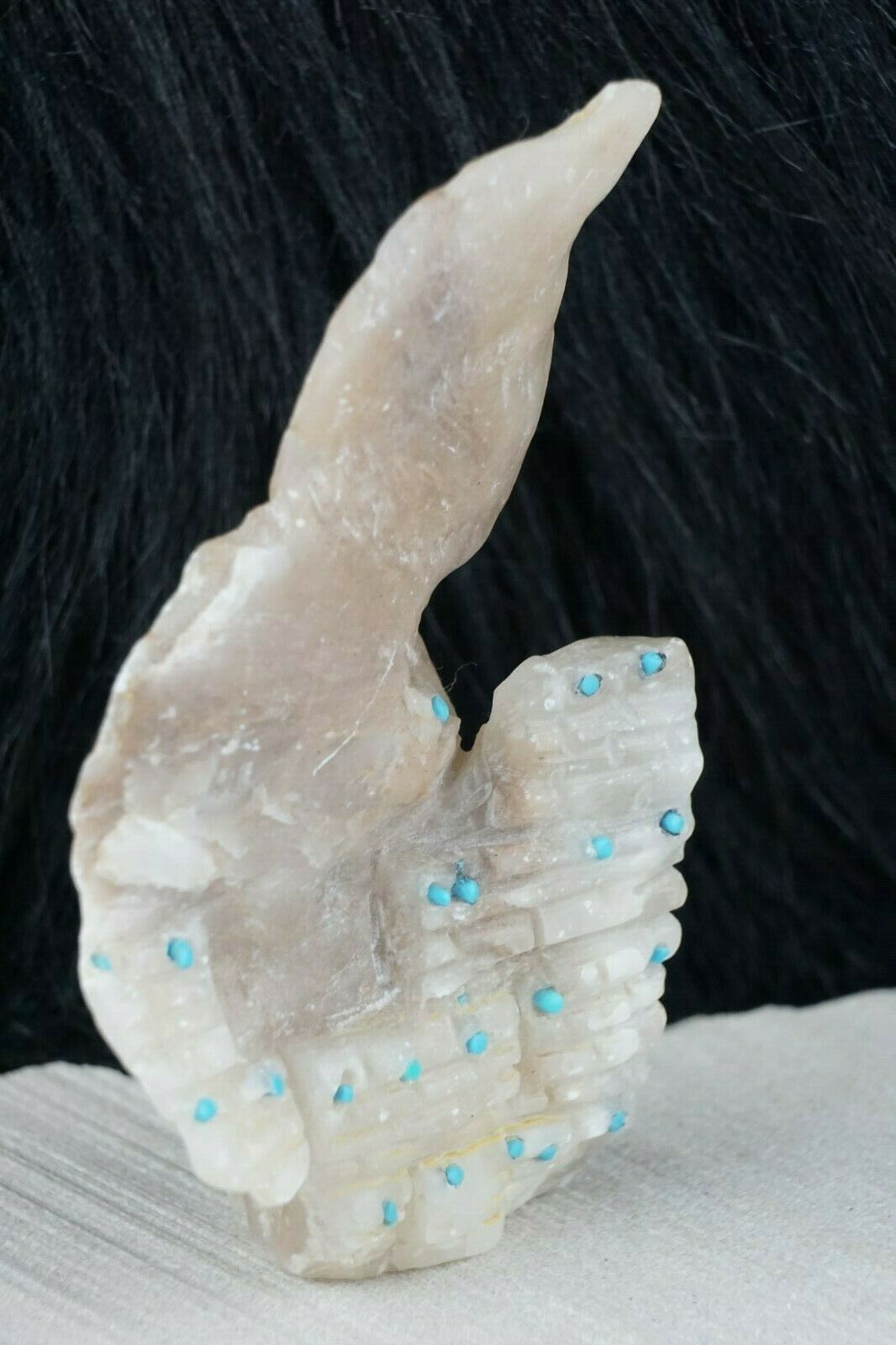Eagle Zuni Fetish Carving - Jerrold Lahaleon - High Lonesome Trading