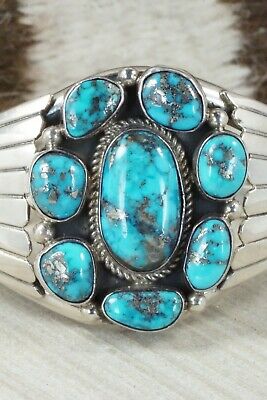 Turquoise & Sterling Silver Bracelet - Ted Brea