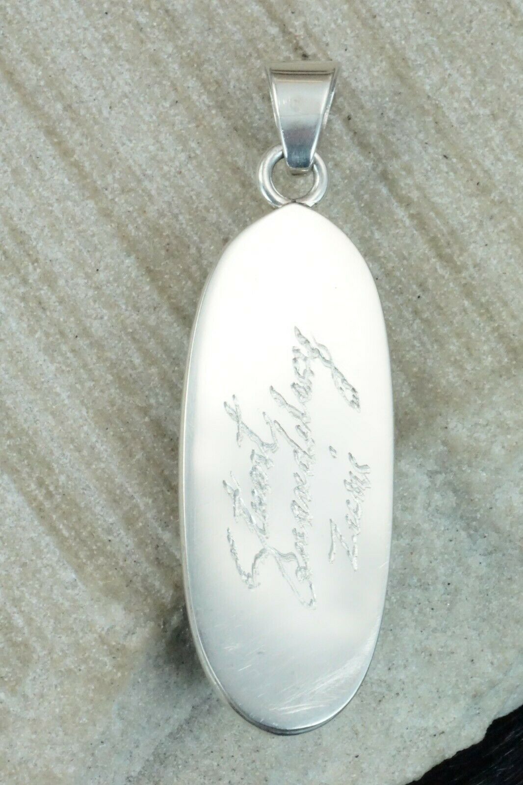 Turquoise & Sterling Silver Pendant - Stuart Quandelacy