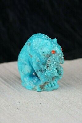 Bear Zuni Fetish Carving - Derrick Kaamasee - High Lonesome Trading