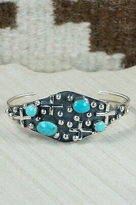 Navajo Turquoise and Sterling Silver Bracelet - Gregg Yazzie
