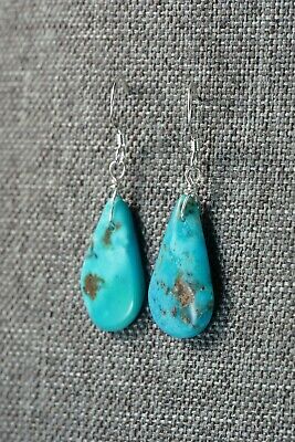 Navajo Turquoise & Sterling Silver Earrings - Native American