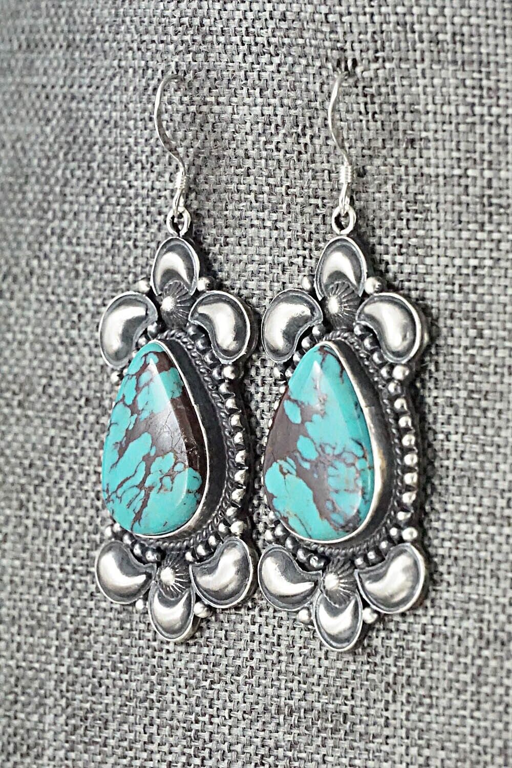 Turquoise & Sterling Silver Necklace and Earrings Set - Derrick Gordon