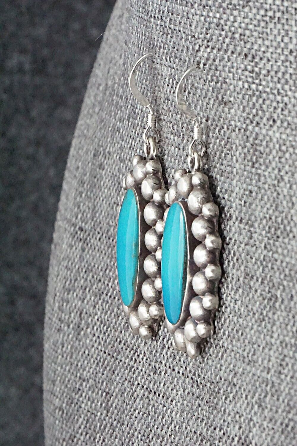 Turquoise & Sterling Silver Earrings - Freida Martinez