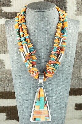 Spiny Oyster & Sterling Silver Necklace - Daniel Coriz
