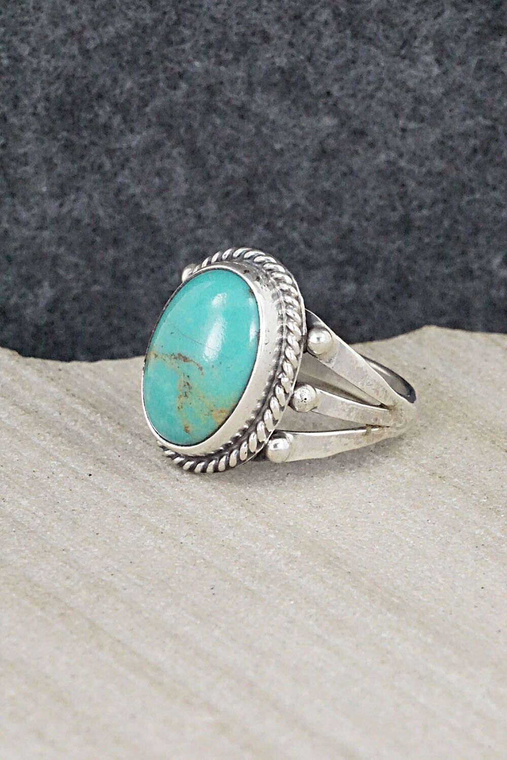 Turquoise & Sterling Silver Ring - Alice Rose Saunders - Size 6.5