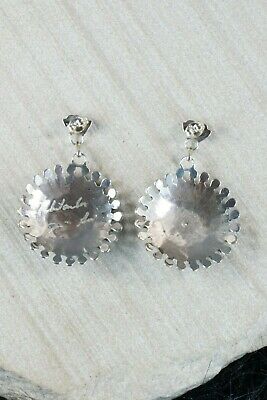 Zuni Turquoise & Sterling Silver Earrings - Philander Gia - High Lonesome Trading