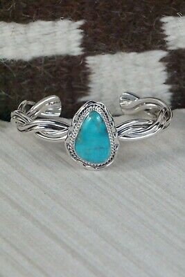 Navajo Turquoise and Sterling Silver Bracelet - Samuel Yellowhair