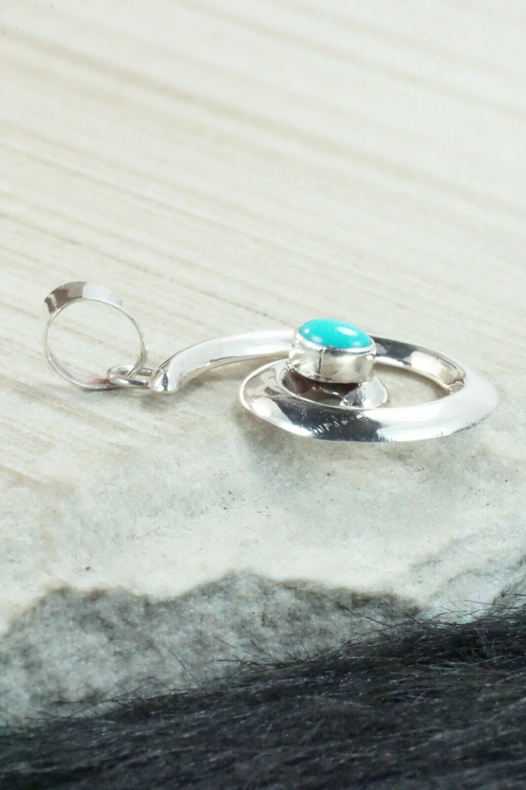 Turquoise & Sterling Silver Pendant - Mildred Parkhurst