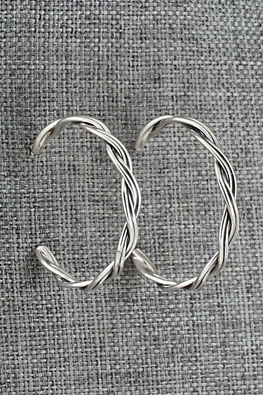 Sterling Silver Hoop Earrings - Elaine Tahe