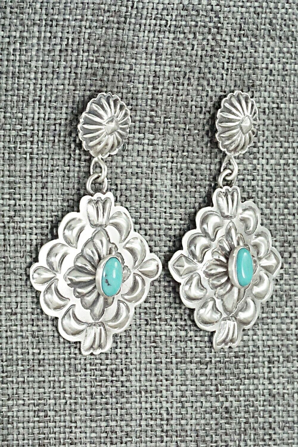 Turquoise & Sterling Silver Earrings - Terry Charlie