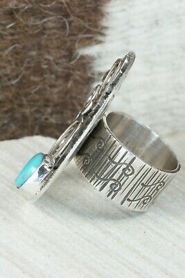 Turquoise & Sterling Silver Ring - Alex Sanchez - Size 7.25