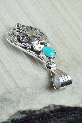 Turquoise and Sterling Silver Pendant - Henry Attakai - High Lonesome Trading