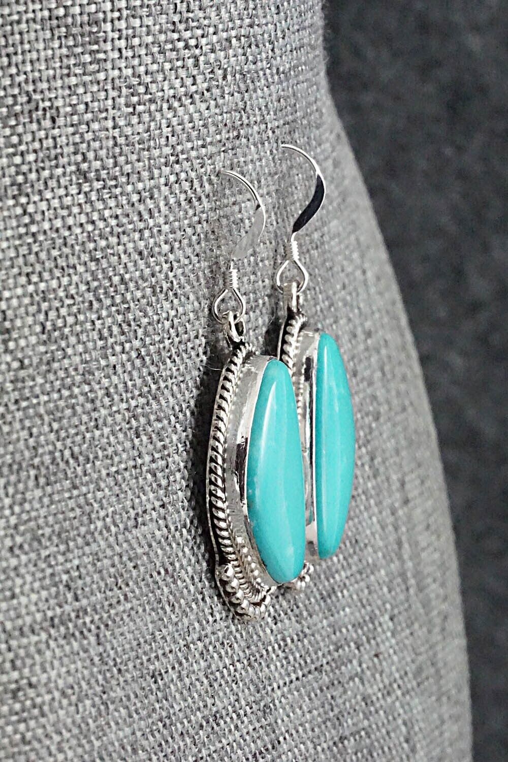 Turquoise & Sterling Silver Earrings - Verley Betone