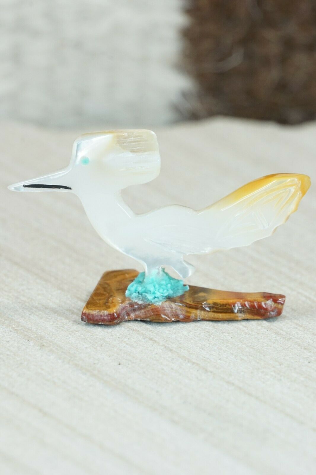 Road Runner Zuni Fetish Carving - Gloria Chattin