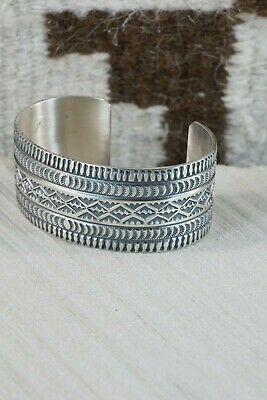Navajo Sterling Silver Bracelet - Leonard Maloney - High Lonesome Trading