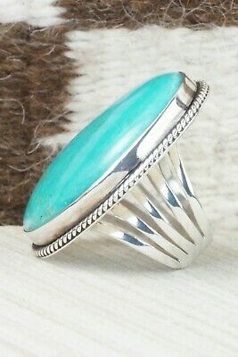 Turquoise & Sterling Silver Ring - Joe Paul - Size 9.5
