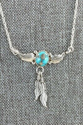 Navajo Turquoise and Sterling Silver Necklace - Roger Pino