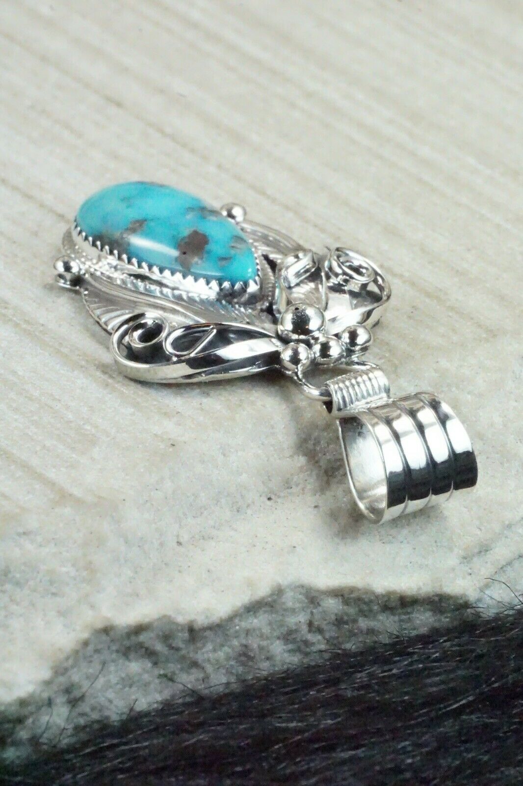 Turquoise & Sterling Silver Pendant - Davey Morgan