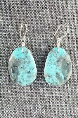 Turquoise & Sterling Silver Earrings - Lester Abeyta