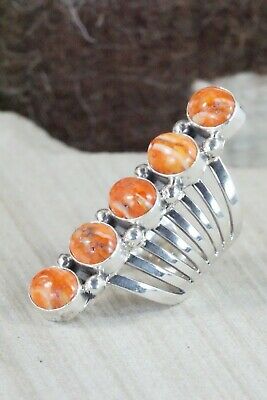 Spiny Oyster & Sterling Silver Ring - Thomas Yazzie - Size 6.5