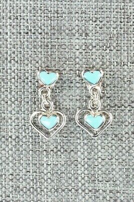Turquoise & Sterling Silver Earrings - Kallen Kallestewa