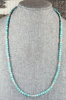 Turquoise & Sterling Silver Necklace - Navajo