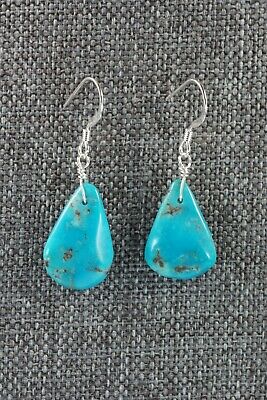 Navajo Turquoise & Sterling Silver Earrings - Native American