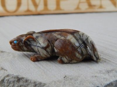 Mouse Zuni Fetish Carving - Lance Cheama - High Lonesome Trading