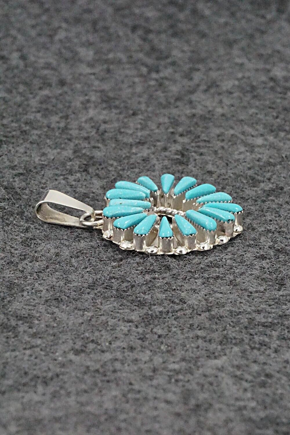 Turquoise & Sterling Silver Pendant - Rebecca Laate
