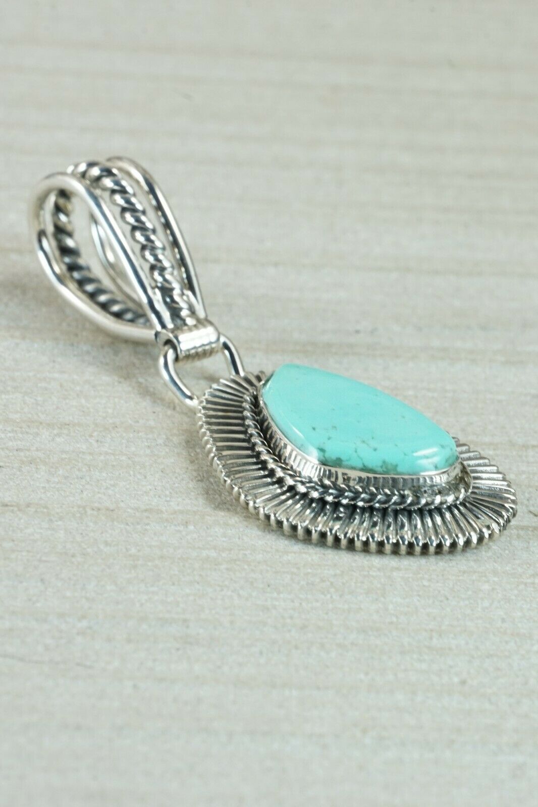 Navajo Turquoise and Sterling Silver Pendant - Native American