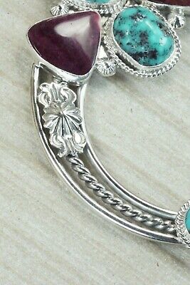 Turquoise, Spiny Oyster and Sterling Silver Pendant - Derrick Gordon