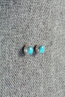 Turquoise & Sterling Silver Earrings - Annie Spencer - High Lonesome Trading