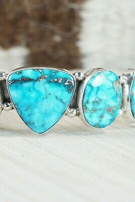 Navajo Turquoise & Sterling Silver Bracelet - Thomas Yazzie