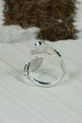 Navajo Turquoise and Sterling Silver Ring - Etta Belin - 5.5