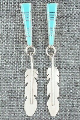 Turquoise & Sterling Silver Earrings - Terrence Panteah