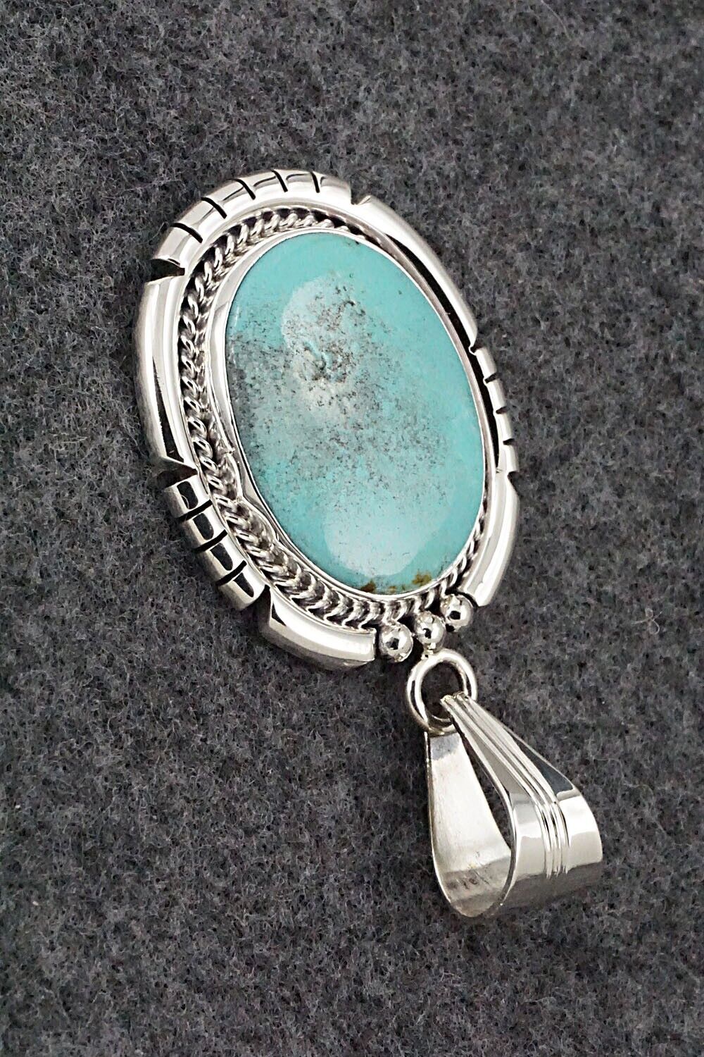 Turquoise & Sterling Silver Pendant - Samuel Yellowhair