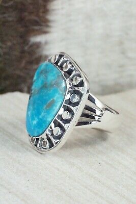 Turquoise & Sterling Silver Ring - Jimson Belin - Size 8.75