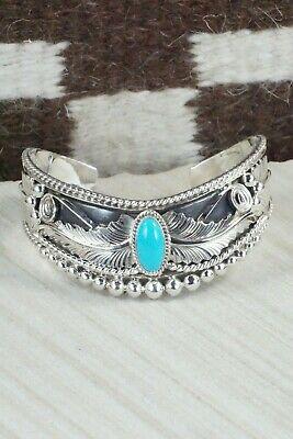Turquoise & Sterling Silver Bracelet - Tom Lewis - High Lonesome Trading