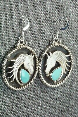 Turquoise & Sterling Silver Earrings - Genevieve Francisco