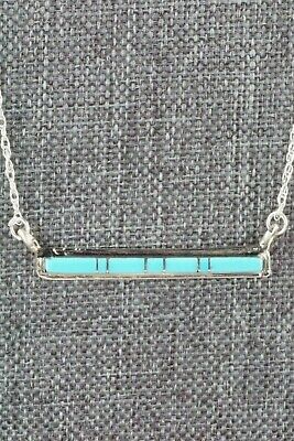 Turquoise & Sterling Silver Necklace - Rolanda Natachu