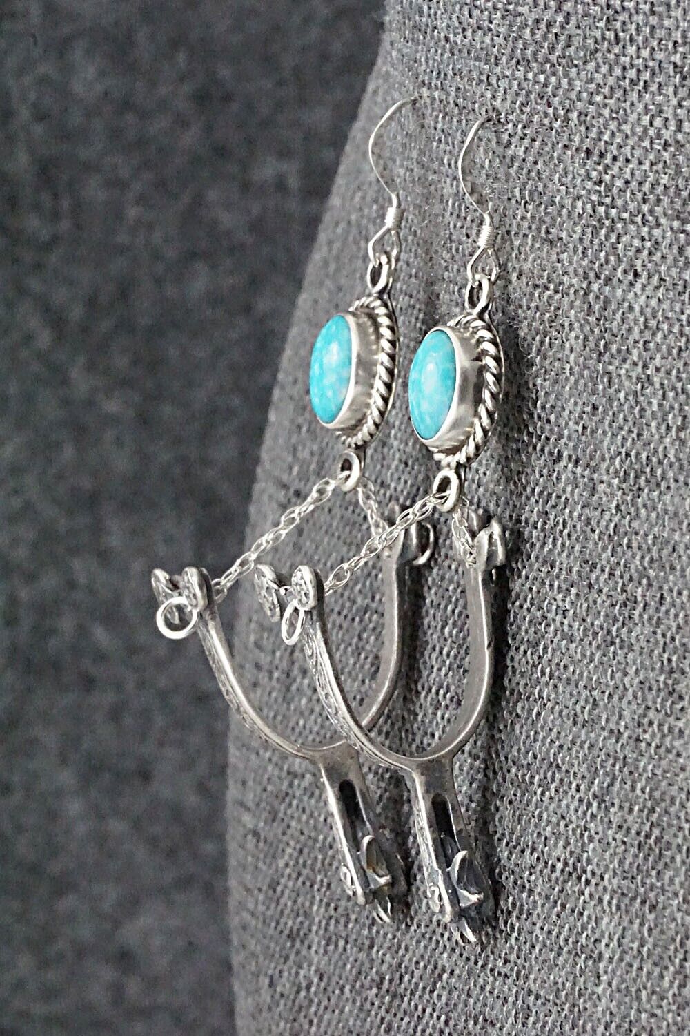 Turquoise & Sterling Silver Earrings - Annie Spencer