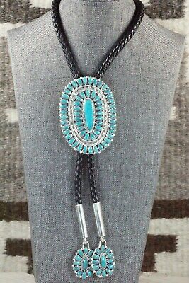 Turquoise & Sterling Silver Bolo Tie - Jaz Wilson