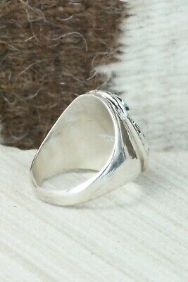 Turquoise & Sterling Silver Ring - Joy Calabaza - Size 9.75
