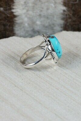 Navajo Turquoise & Sterling Silver Ring - Daniel Benally - Size 10.25