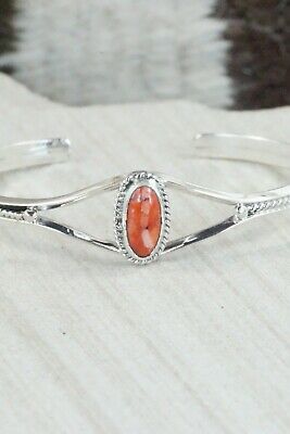 Navajo Spiny Oyster & Sterling Silver Bracelet - Grace Kenneth